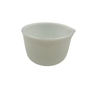 Vintage Fire King Ware Milk Glass Mixing Bowl W Spout For Sunbeam 6.5" Made USA
